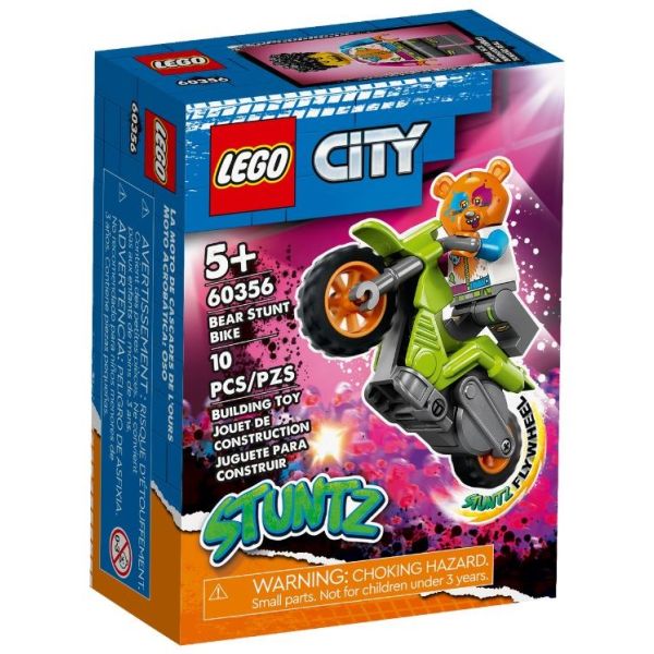 Блоковий конструктор LEGO City Каскадерський мотоцикл ведмедя (60356)