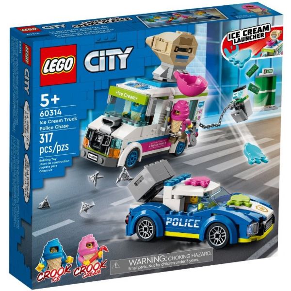 Конструктор LEGO City Полицейское преследование фургона с мороженым  (60314)