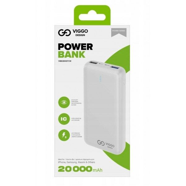 Зовнішній акумулятор (Power Bank) VEGA 20000mAh White (032756)