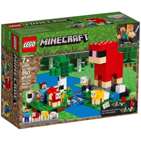 Блочный конструктор LEGO Minecraft Шерстяная ферма (21153)
