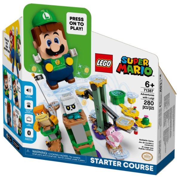 Блочный конструктор LEGO Super Mario Стартовый набор Приключения вместе с Луиджи (71387)