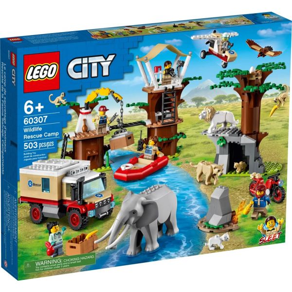 Блочный конструктор LEGO Лагерь спасения дикой природы (60307)