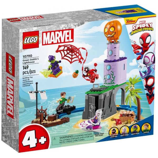 Блоковый конструктор LEGO Marvel Spidey Команда Паука на маяке Зеленого Гоблина (10790)