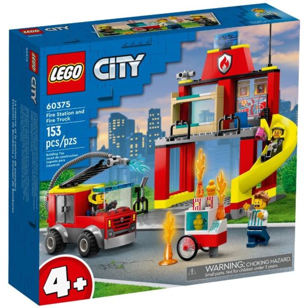 Блочный конструктор LEGO City Пожарное депо и пожарная машина (60375) 