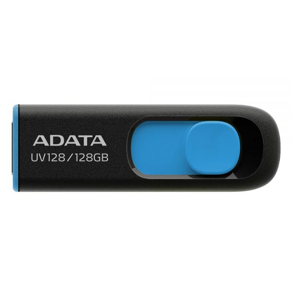 Флешка ADATA 128 GB DashDrive UV128 Black/Blue (AUV128-128G-RBE)