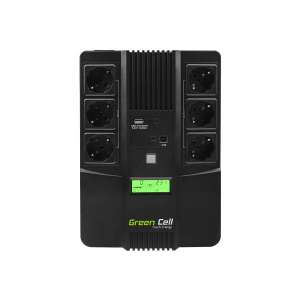 Лінійно-інтерактивний ДБЖ Green Cell UPS07 (800VA/480W)