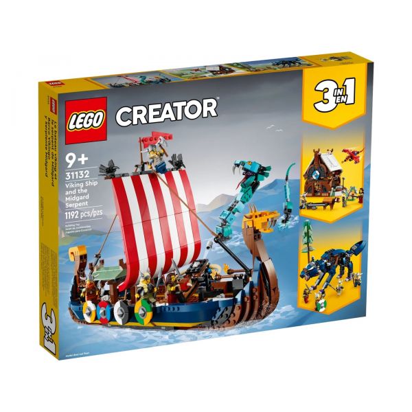 Конструктор LEGO Creator Корабель вікінгів і Мідгардський змій (31132)  