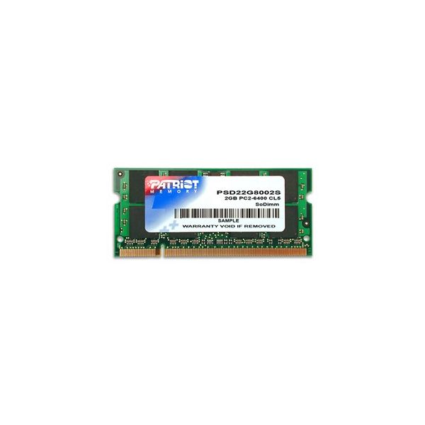 Оперативна пам'ять PATRIOT 2 GB SO-DIMM DDR2 800 MHz (PSD22G8002S)