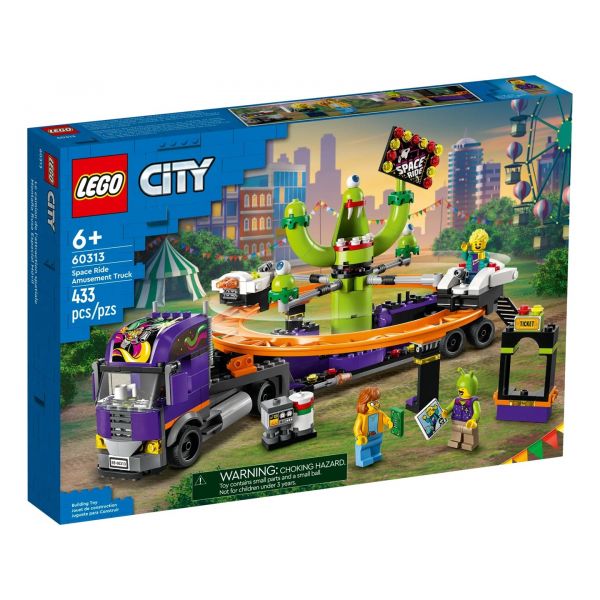 Конструктор LEGO City Грузовик с аттракционом «Космические горки» (60313)