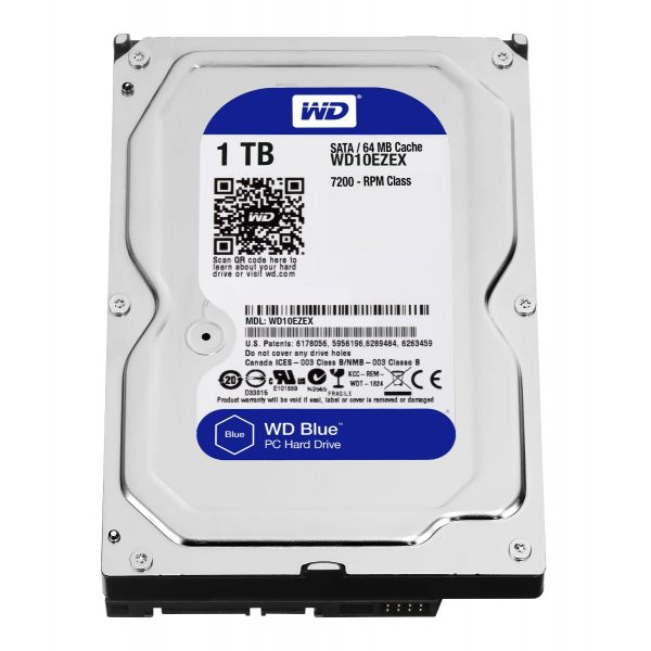 Жесткий диск Western Digital Blue 1TB 7200rpm 64MB (WD10EZEX) 3.5 SATA III