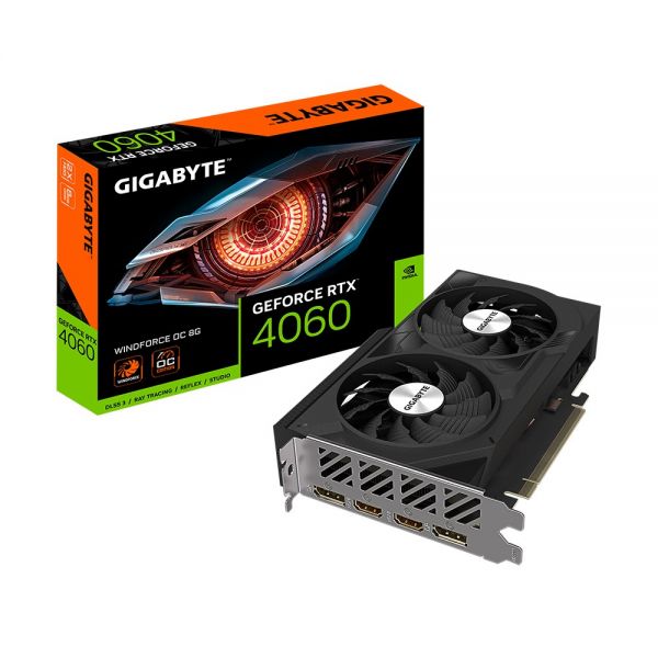 Відеокарта GIGABYTE GeForce RTX 4060 WINDFORCE OC 8G (GV-N4060WF2OC-8GD)