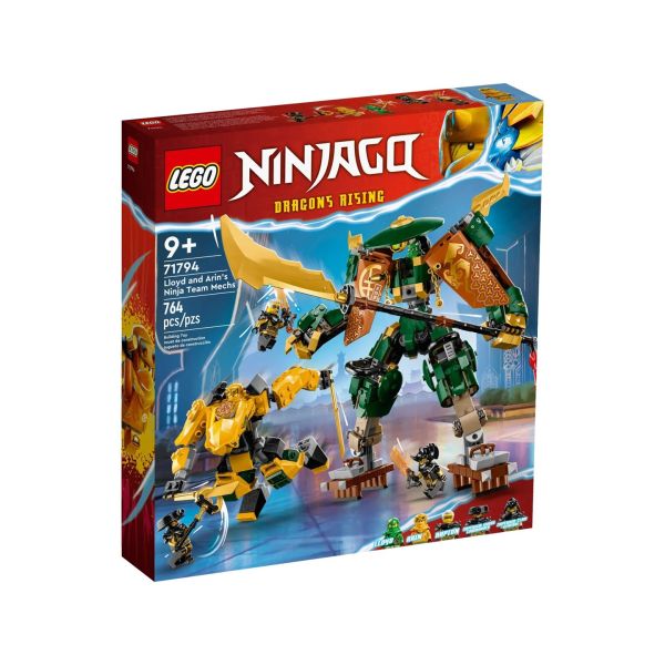 Блочный конструктор LEGO Ninjago Командні роботи ніндзя Ллойда й Арін (71794)