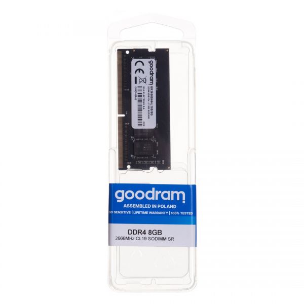 Оперативна пам'ять GoodRam 8 GB SO-DIMM DDR4 2666 MHz (GR2666S464L19S/8G)