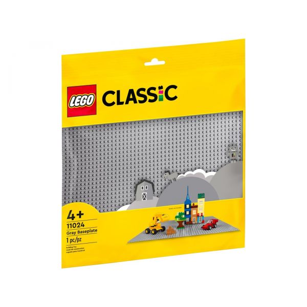 Блоковий конструктор LEGO Classic Сіра базова пластина 1 деталь (11024)