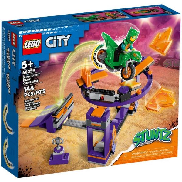 Блочный конструктор LEGO City Задания с каскадерской рампой (60359)