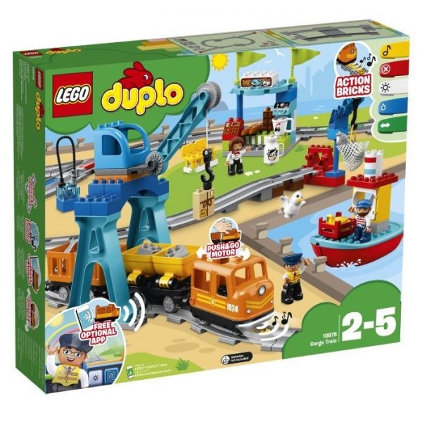Блоковий конструктор LEGO DUPLO Town Вантажний поїзд (10875)