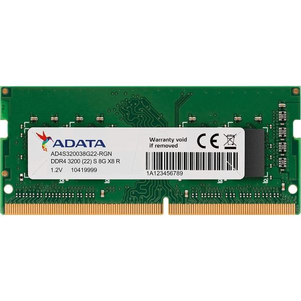 Оперативна пам'ять ADATA 8 GB SO-DIMM DDR4 3200 MHz (AD4S32008G22-SGN)