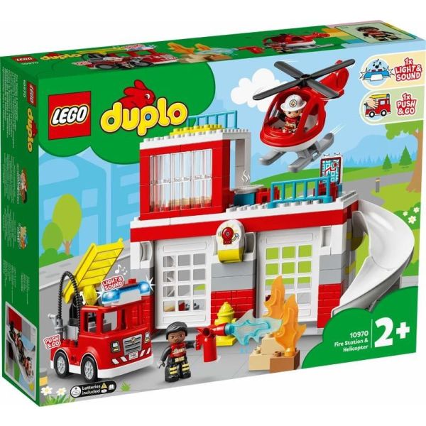 Блочный конструктор LEGO Town Пожежне депо та гелікоптер (10970)