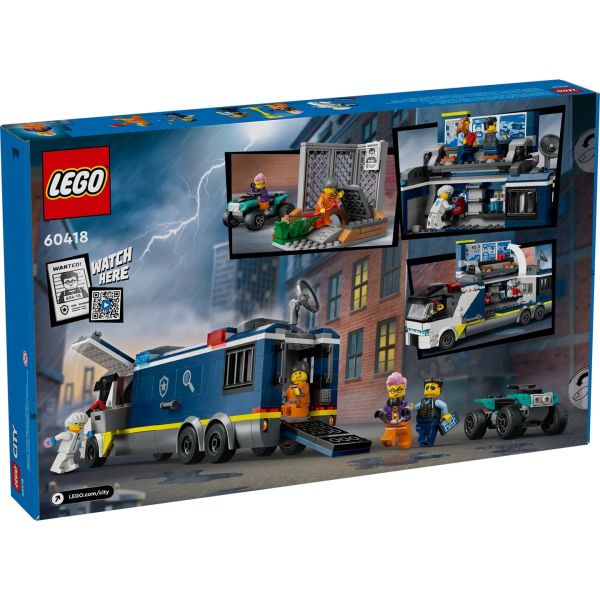 Блочный конструктор LEGO City Передвижная полицейская криминалистическая лаборатория (60418)