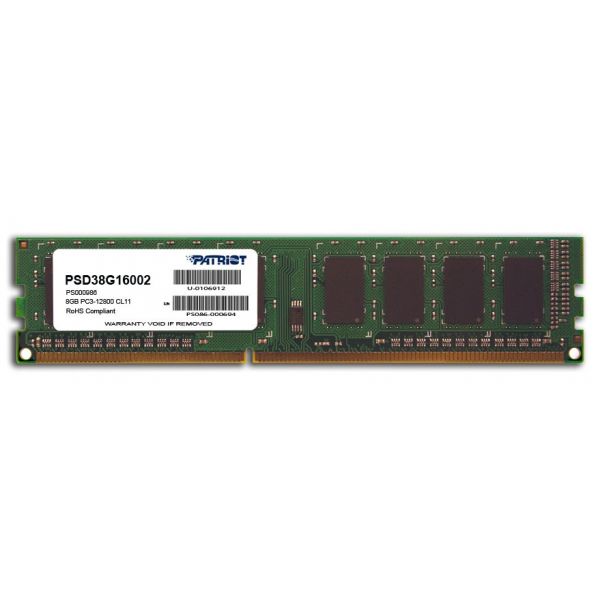 Оперативна пам'ять PATRIOT 8 GB DDR3 1600 MHz (PSD38G16002)