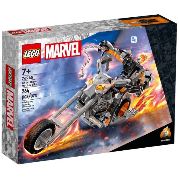 Конструктор LEGO 76245 SUPER HEROES Примарний Вершник: робот і мотоцикл (76245)