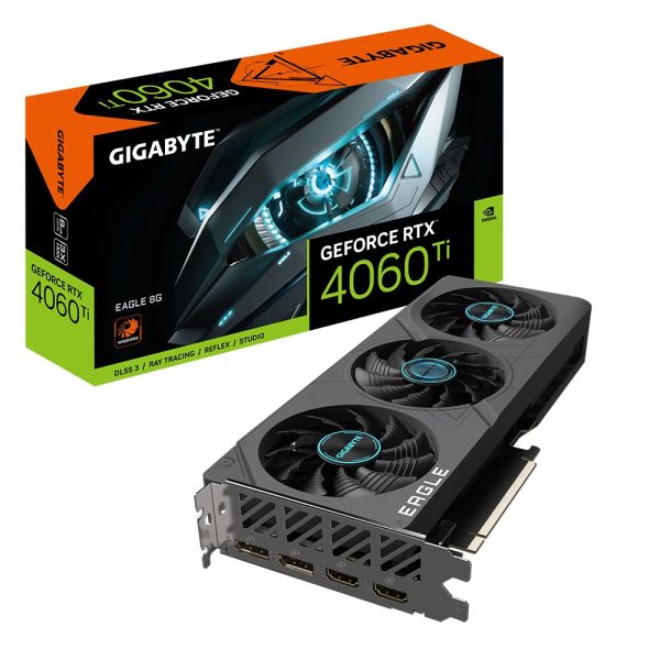 Видеокарта GIGABYTE GeForce RTX 4060 Ti EAGLE 8G (GV-N406TEAGLE-8GD) 