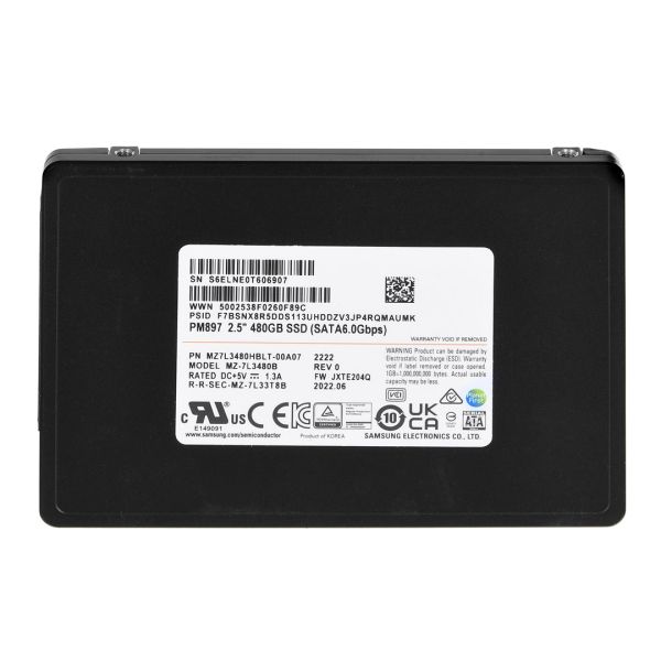 SSD накопитель Samsung PM897 480 GB (MZ7L3480HBLT)