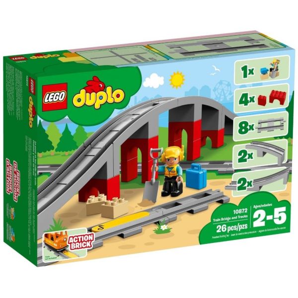 Блоковий конструктор LEGO DUPLO Town Залізничний міст (10872)