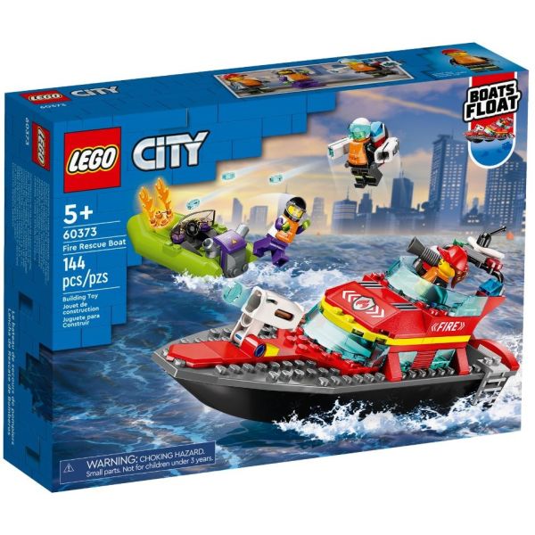 Конструктор LEGO City Човен пожежної бригади (60373)