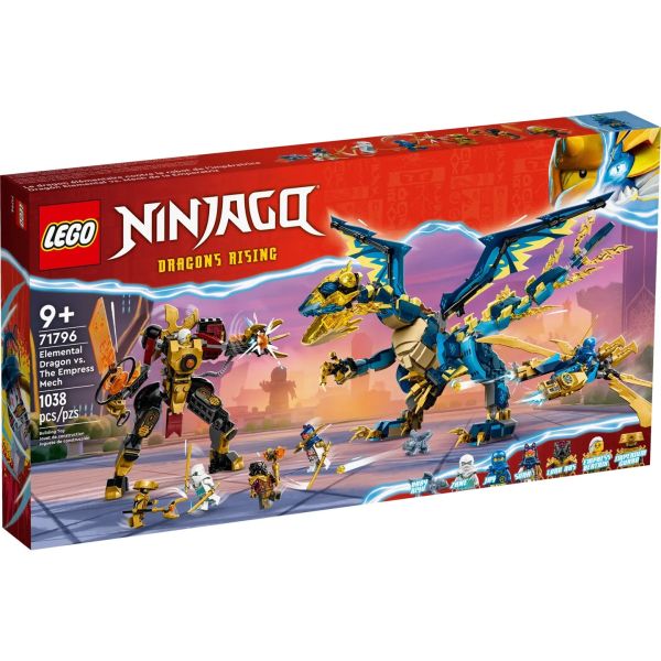 Блочный конструктор LEGO Ninjago Дракон стихій проти робота Володарки (71796)