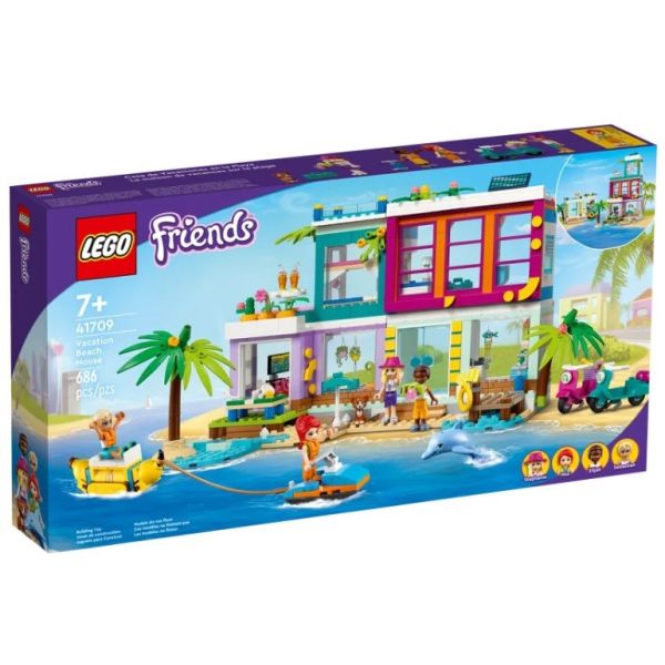 Блочный конструктор LEGO Friends Пляжный дом для отдыха 41709